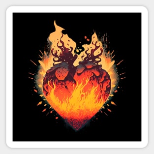 Burning Heart Sticker